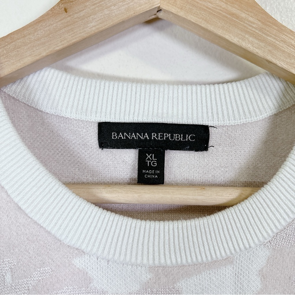 Banana Republic Camo-Print Jacquard Crew Neck Wool Sweater - Picture 13 of 16
